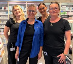Helena med sine kolleger fra Matas i Skjern