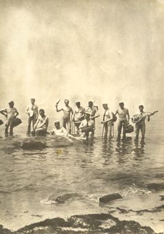 A.C. Meyer og de vandrende sangere på Bornholm, 1911