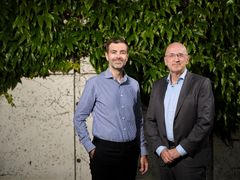 TV: Rune D. Rasmussen, CEO i ADP. TH: Christian Herskind, bestyrelsesformand i ADP. ADP får ny medejer og har præsenteret det sammen med de kommunale ejere, Fredericia Kommune og Nyborg Kommune.