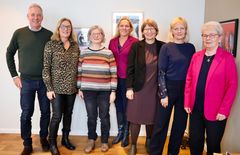 Fra venstre: Claus Møller Rasmussen, Helle Egeberg, Ida Hermansen, Mette Kierkgaard, Rikke Nylander, Astrid Saalbach, Jessie Rønning-Bæk.