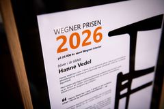 Plakat for Wegner Prisen 2026, som tildeles Hanne Vedel.