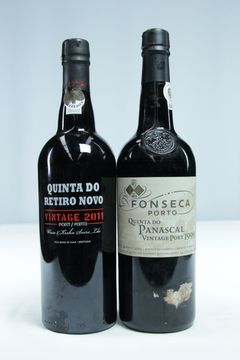 2 flasker portvin, Quinta do Retiro Novo, Vintage 2011, Villa Nova de Gaia. Quinta do Panascal, 1999, Fonseca Porto, Portugal, lot 320