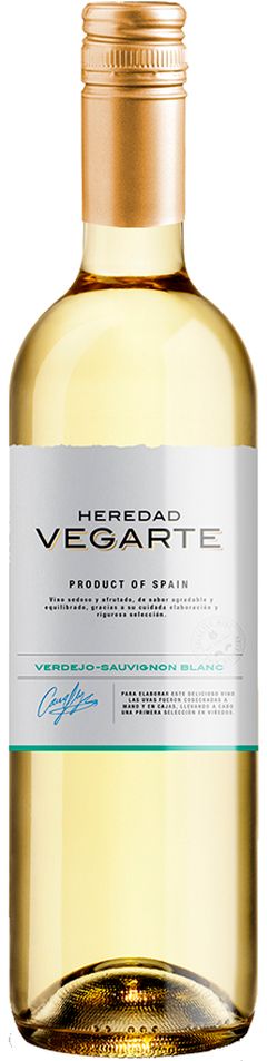 Reserva De La Tierra - Heredad Vegarte hvidvin er en forfriskende og velsmagende vin, der byder på en spændende blanding af druesorter. Denne hvidvin er lavet af 50% Sauvignon Blanc og 50% Verdejo-druer, der begge er populære og velansete druesorter inden for vinproduktion.