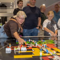 Bordsimulation i Lego-størrelse ved Projekt Universitetshospital Køge i Region Sjælland.
