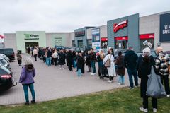 Sådan så køen ud, da Kirppu åbnede i Kastrup tidligere på året.