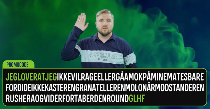 Frederik ‘ministerN’ Brandt afgiver løfte om at holde den gode tone, når han gamer.