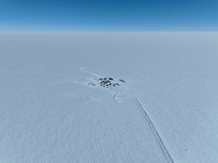 Aerial view of Little Dome C camp in Antarctica (credit: PNRA/IPEV)