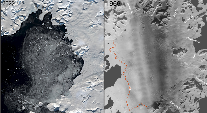 Wordie before and after collapse (1966 and 2022).