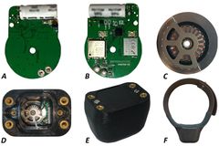 The components in the GPS wildlife tracker (credit: Rasmus W. Havmøller)