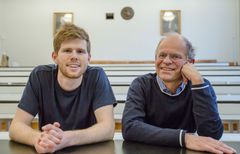 Mathias Heltberg og Mogens Høgh, Niels Bohr Institutet. Foto: Ola J. Joensen