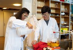 Shriaya Sharma og Yang Yang demonstrerer metoden