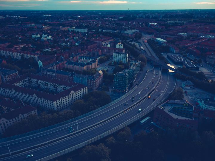 The roadway Bispeengbuen in Copenhagen