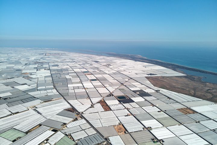 Aerial photo from the province of Almería in Spain