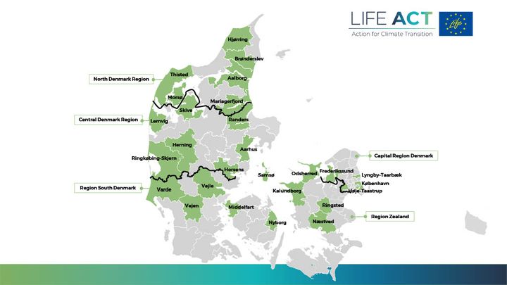 Kommuner fra hele landet deltager i klimapartnerskabet LIFE ACT.