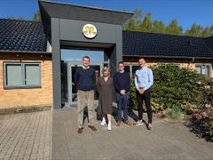 Fra venstre ses Jacob Zøhner-Pedersen (strategikonsulent i Danske Diakonhjem), Christiane Dahlerup (adm. direktør i Danske Diakonhjem), René Hougaard Petersen (assisterende salgschef i Dagrofa Foodservice) og Christian Veng (salgskonsulent i Dagrofa Foodservice).