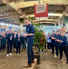Michael Christensen, adm. direktør i Dagrofa Foodservice, bød velkommen til de mange udstillere inden, at dørene blev åbnet til dette års udgave af 'Madscenen - for professionelle'.