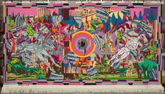 Bjørn Nørgaard. Oprindelsen til fremtiden, 2020-25. Gobelin, uld og hør, 3 x 6 m