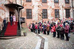 Kongen og Dronningen på Koldinghus i forbindelse med åbningen af udstillingen Mary & Kronprinsesserne i anledningen af Dronningens 50-års fødselsdag i 2022.