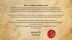 Besøgende inviteres til dåb af den lille Prins Hans.