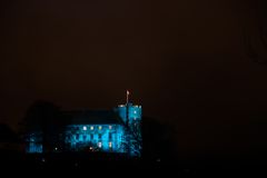 Lys på slottet ved Kolding Light Festival i 2022.