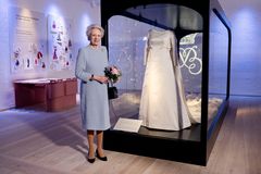 H.K.H. Prinsesse Benedikte ved åbningen af Prinsessekjoler på Koldinghus i april 2024. Udstillingen åbnede i anledning af Prinsessen 80-års fødselsdag.