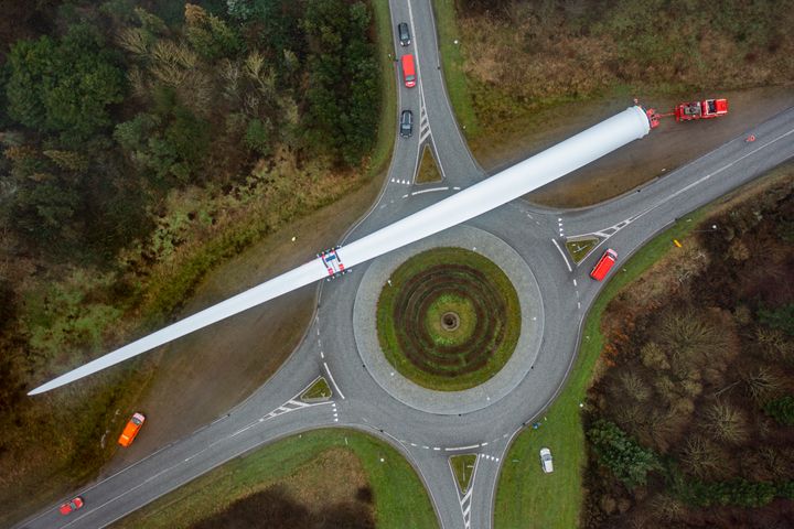 Vestas 15 MV-mølle i transport.