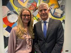 Bestyrelsesformand Hans-Christian Ohrt (th) og næstformand Suzette Nielsen (tv)