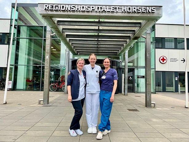 Sarah, Lærke og Mette er jordemoderstuderende på hhv. 4., 2., og 7. semester og aktuelt i klinikforløb på Afsnit for Mor og Barn samt Fødeafsnittet.