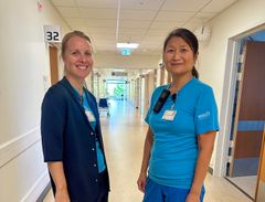 Stinne (sygeplejerske) og Charlotte (kirurg) er enige om, at indsatsen 'Geriater i Kirurgi' har givet den samlede indsats i forhold til de skrøbelige kræftpatienter et løft.