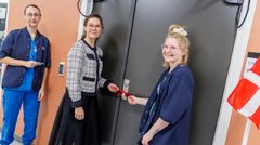 Dørene til depotet blev officielt åbnet i denne uge af fysioterapeut Mette Bruhn Lyhne (til venstre) og ergoterapeut Sofie Fonager Jepsen (til højre) sammen med Stinne Østergård Mensberg (i midten), afdelingsleder i Ikast-Brande Kommune og en af idémagerne bag løsningen.