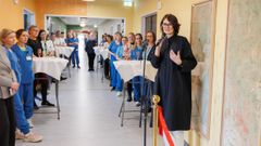 Kunstneren Margrethe Odgaard fortalte om sine tanker bag det store kunstprojekt.