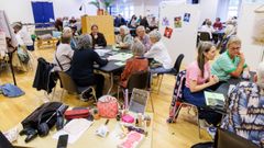 De tre livsfaser: børn og unge, midt i livet og seniorlivet var visualiset med scenografer. Her foregår samtalen i børneværeslset.