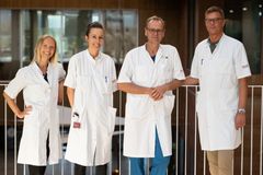 En del af holdet bag BEGIN-studiet: Marie Tholstrup Philipsen, Mia Elbek Schjørring, Sune Rubak og Kurt Kristensen.
