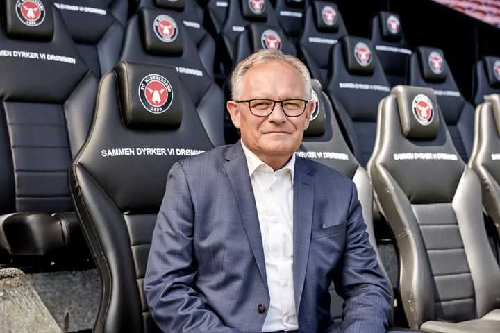 Adm. bankdirektør Jan Ulsø Madsen på MCH Arena, som er hjemmebane for FCM