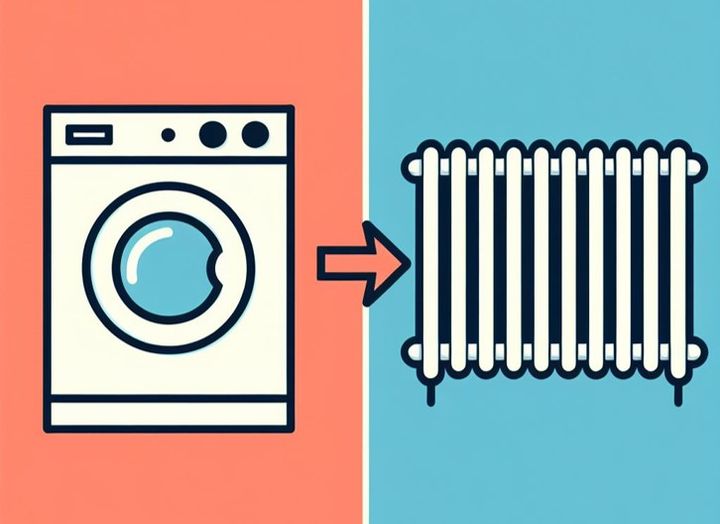 Overskydende varme fra vaskeriets maskiner sælges videre til Kjellerup Fjernvarme, så nærområdet kan få gavn af den mere miljøvenlige varmekilde