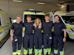 Magnus, Jacob, Natascha, Kaare og Patrick er begyndt på deres uddannelse til ambulancebehandler hos PreMed.