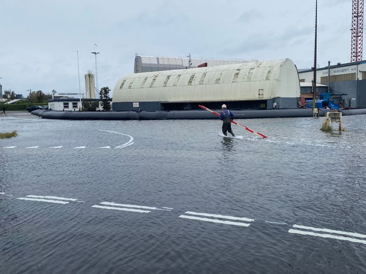 Oversvømmelse Assens Havn fredag eftermiddag den 20. oktober 2023