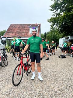 Daniel Svensson med sin cykel