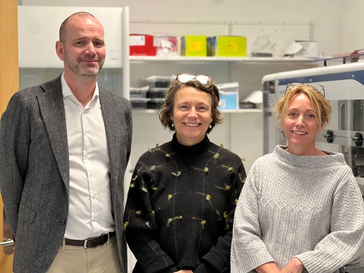 Holdet bag GENIUS_fra venstre: Lars Henning Pedersen, AUH, Ida Vogel, AU, og Lotte Hatt, Arcedi Biotech