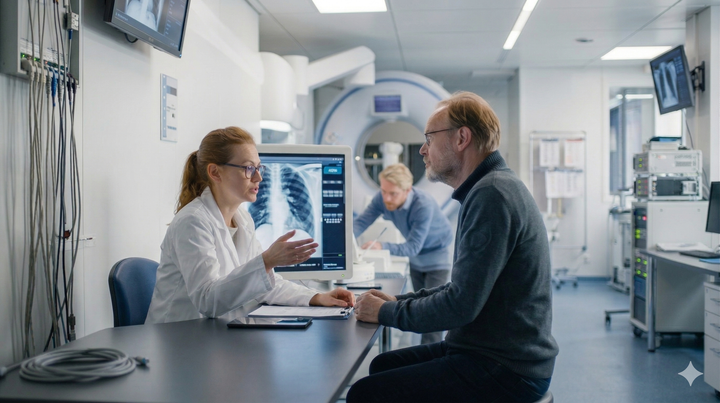 AI-genereret billede af en lægekonsultation