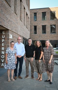 Fra venstre: Charlotte Polk, Henrik Lorentzen, Søren Overgaard Sørensen, Jytte Hedelund og Vivi Hoseassen.
