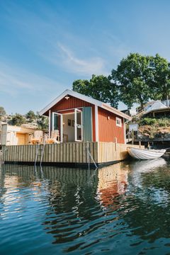 Bådehuset Matros Martinsson, med båd Foto: Lagunen