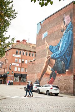 Kunstbyen Borås byder på streetart.