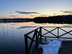 Udsigt over søen hos Swedish Country Living.