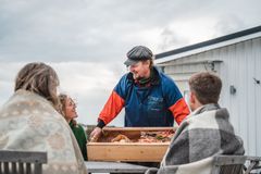 Friskfanget fisk ved Kajkanten