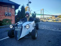 Turist på sightseeing i Göteborg med Hot Rod Riderz