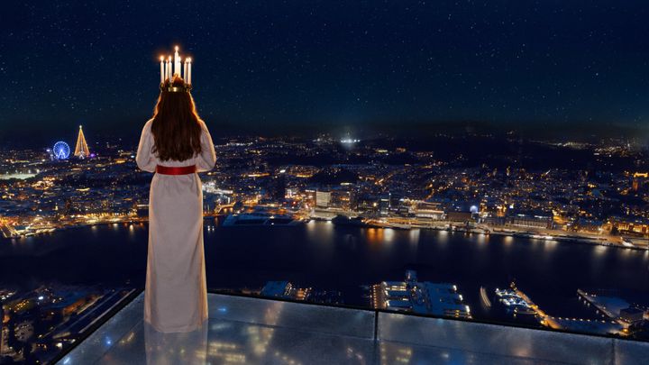 Weekendens højdepunkt bliver en eksklusiv luciafejring på 69. etage i Karlatornet. Med sine 246 meter er bygningen Nordens højeste, og luciafejringen bliver dermed et af de højest beliggende luciaarrangementer nogensinde.