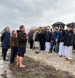Knud Skadborg, formand i Kultur- og Fritidsudvalget i Rudersdal Kommune, holdt tale ved søsætningen.