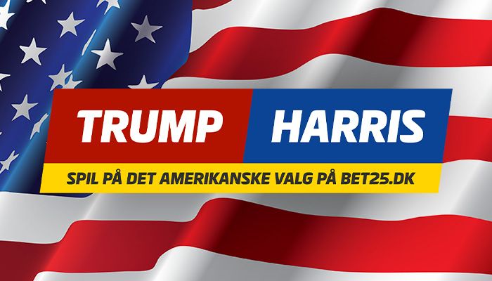 Kamala Harris er ny favorit til at blive USA's næste præsident hos Bet25 ovenpå nattens TV-debat mod Donald Trump.