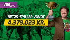 En dansk Bet25-spiller tog hele otterpuljen i V86-spillet onsdag.